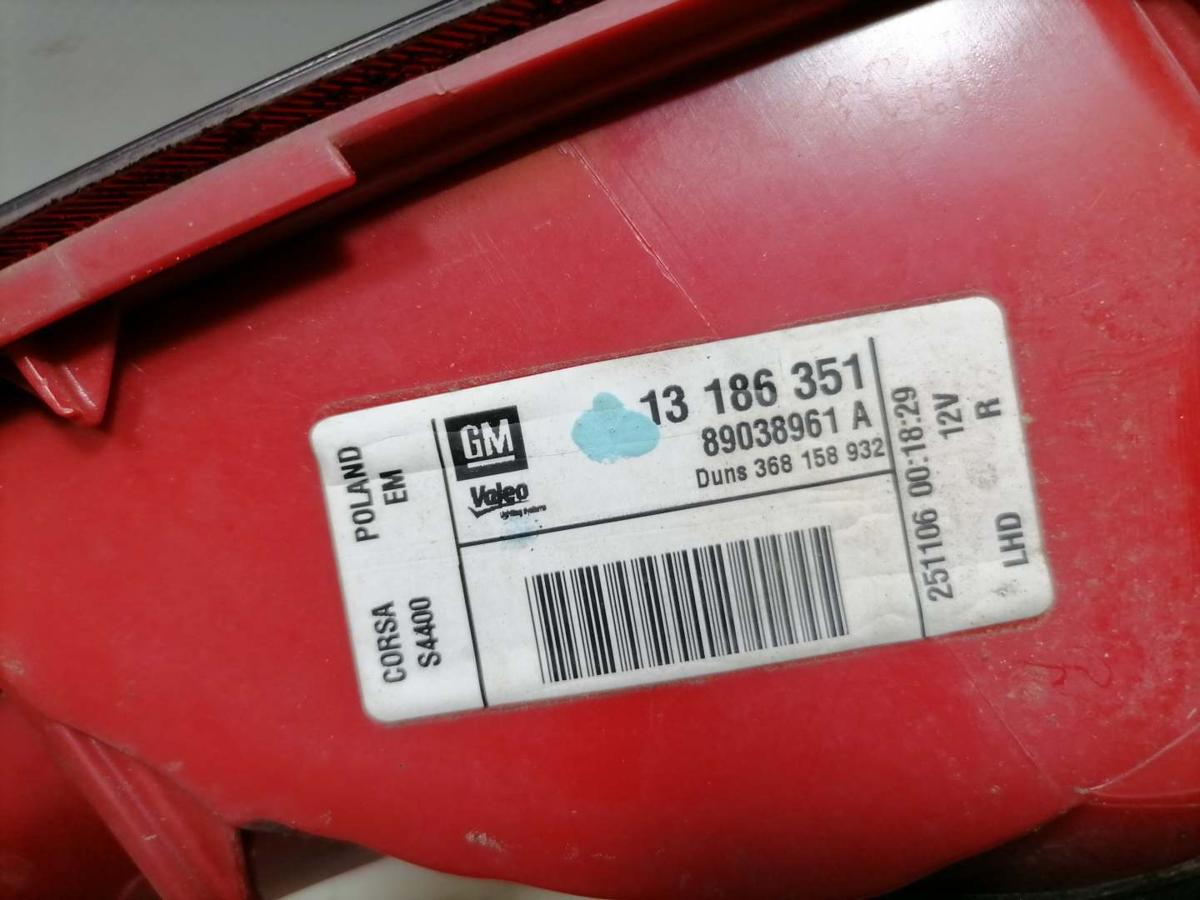 Opel Corsa D original R&uuml;cklicht R&uuml;ckleuchte Heckleuchte rechts 3 T&uuml;rer BJ06